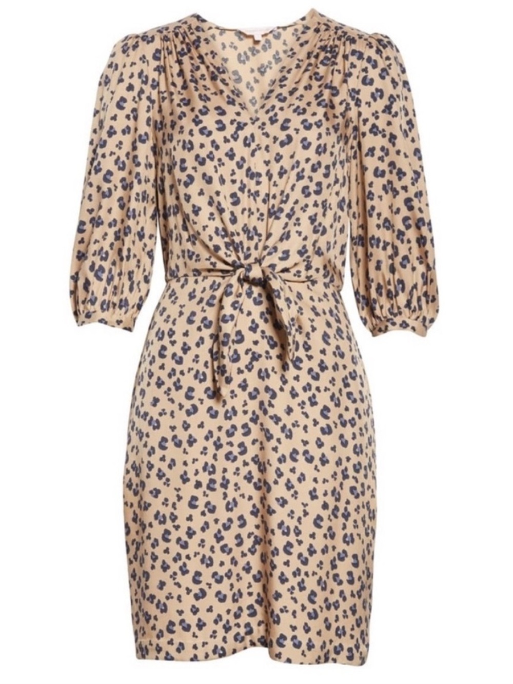 Rebecca Taylor Silk Tie Front Cheetah Dress Size 2